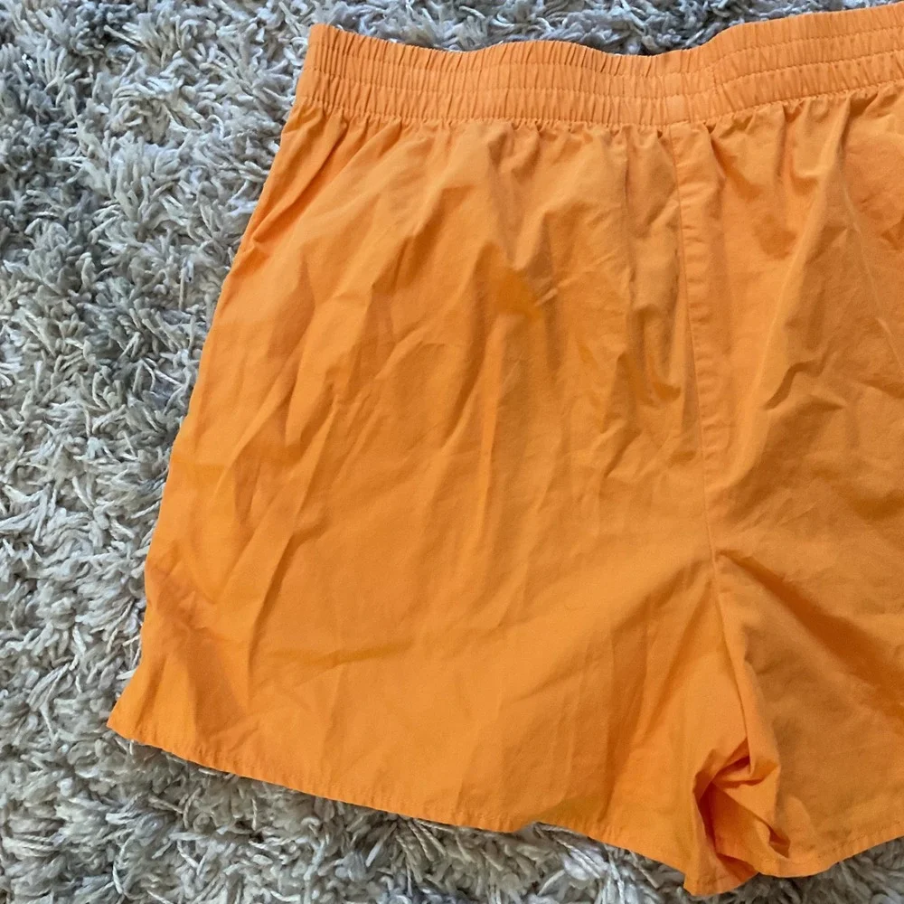 Babaton Women Orange Elastic Waist Athletic Shorts Size M 2291
